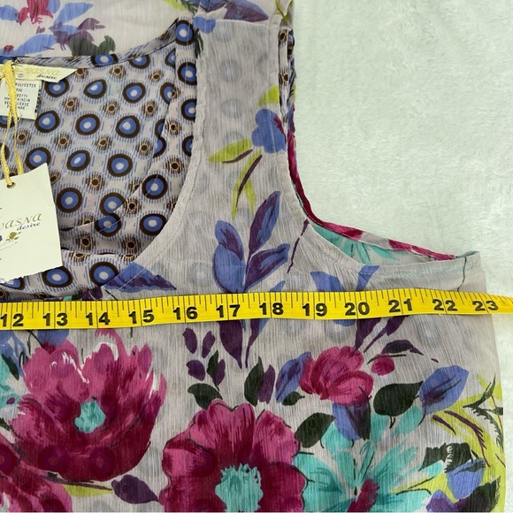 Vasna Desire Multi Print Sleeveless Maxi Dress Size 1X - Picture 7 of 9